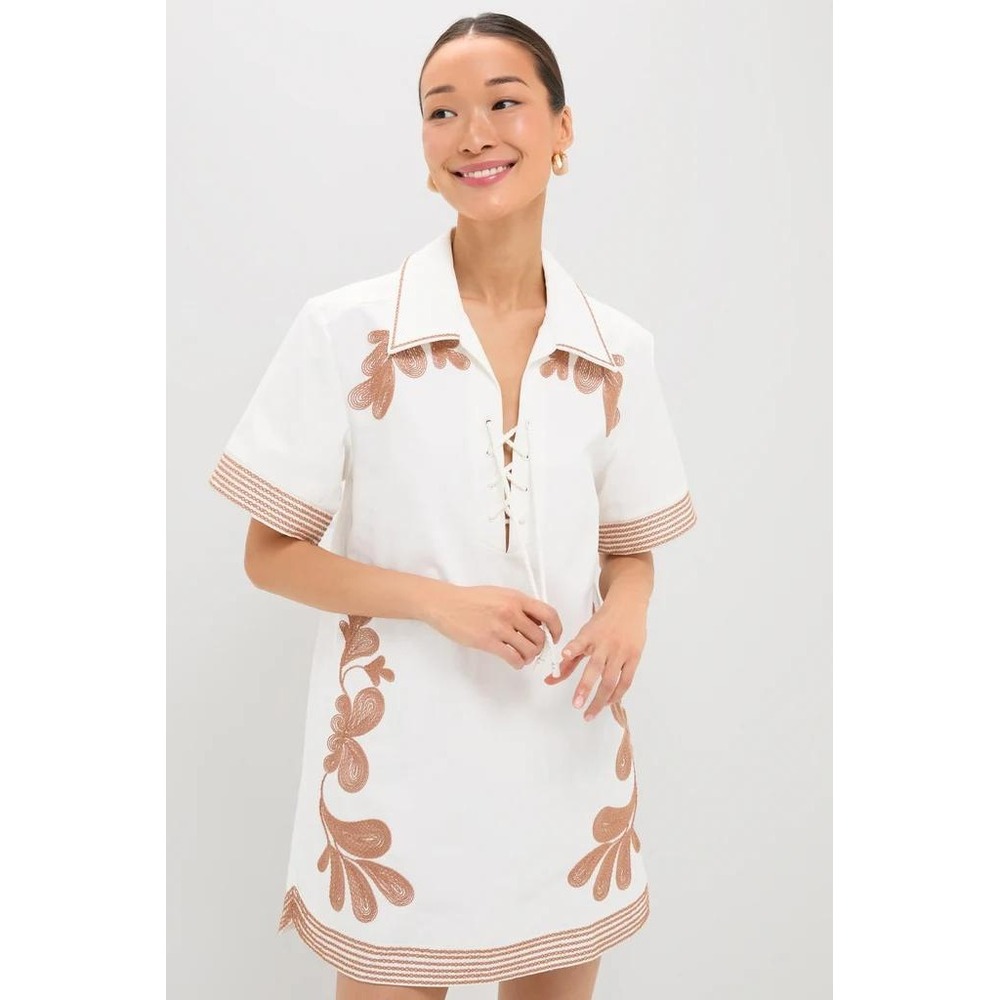 NWT Tuckernuck Kivari Moni Embroidered Mini Dress ($349) Size US 4